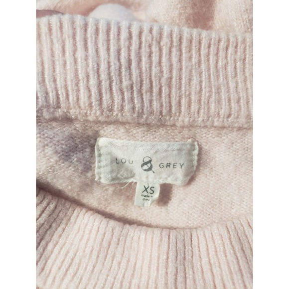 Lou & Grey Soft Knit Sweater Women's Size XS Blush Pink Long Sleeve Pullover - Picture 6 of 8